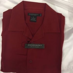 Burgundy Camp Shirt by Domani